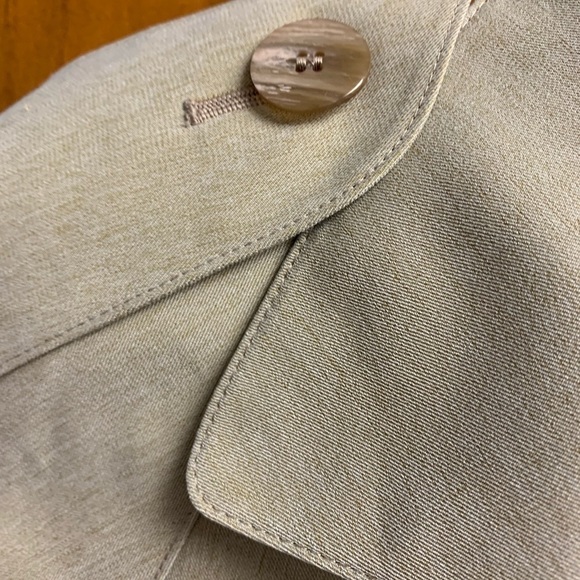 Jacqueline Ferrar vintage petite trench coat size 8P L47in 21in pit - Picture 4 of 10